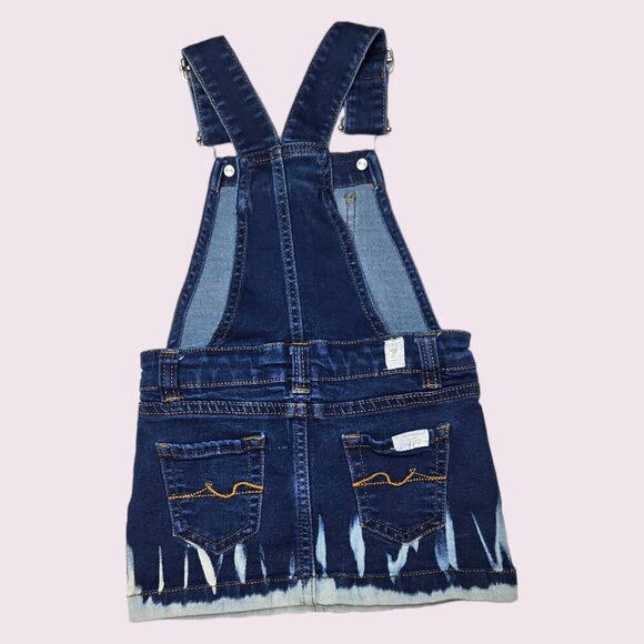 7 For All Mankind Girls Blue Jean Overalls Dress - Picture 2 of 3
